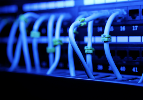 Neatly organised structured cabling